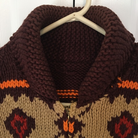 Vintage HANDKNIT CURLING SWEATER Wool unisex - Picture 2 of 16